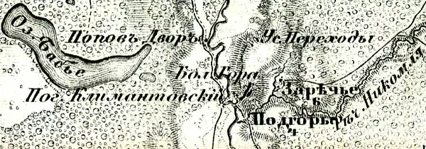 Деревня Колбеки на карте 1913 года