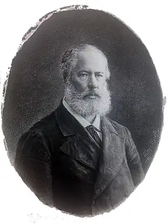 Портрет работы художника Петра Изоева, 1893