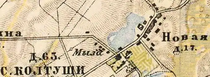 План села и мызы Колтуши. 1885 год