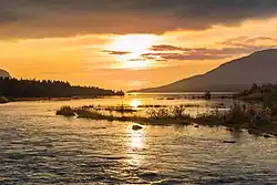 Колвица около устья в сентябре 2016 года