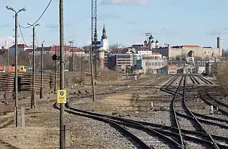 Вид на улицу и Тоомпеа со стороны станции «Копли-товарная»