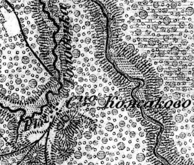 Кожаково на карте 1917 года