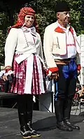 Моравский костюм из Куновице (Злинский край)&nbsp;— женатая пара