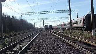 Вид на станцию с северной горловины.