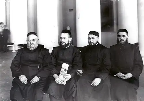 Депутаты II Государственной Думы: Ш. Кульбаков, Х. Масагутов, Х. Усманов  и М.  Тукаев