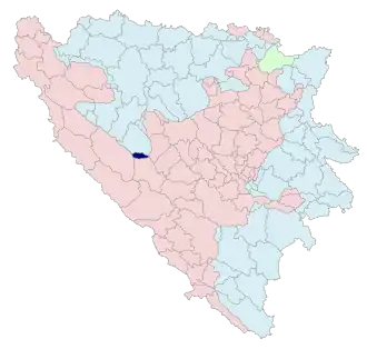 Община Купрес на карте