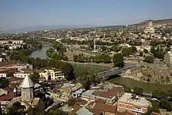 Панорама Куры в Тбилиси