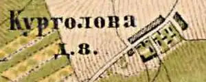 План деревни Курголово. 1885 год