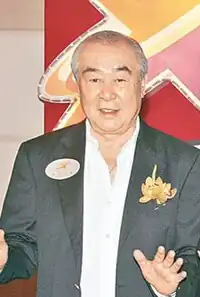 Гуань Шань на церемонии отпечатывания рук для Аллеи Звёзд 18 ноября 2005 года