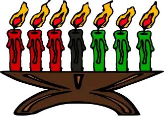 7 свечей в кинаре символизируют 7 принципов Кванзы