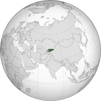 Кыргызстан на карте мира