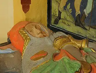 Изображение Рудольфа на плите саркофага в церкви св. Галла (Рёттельн)