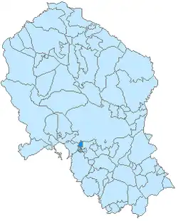 Расположение муниципалитета Ла-Виктория на карте провинции