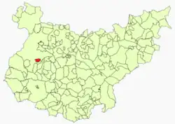 Расположение муниципалитета Ла-Альбуэра на карте провинции