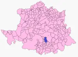 Расположение муниципалитета Ла-Кумбре на карте провинции