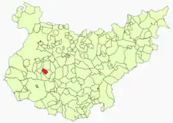 Расположение муниципалитета Ла-Морера на карте провинции