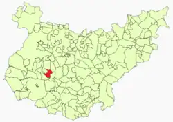 Расположение муниципалитета Ла-Парра на карте провинции