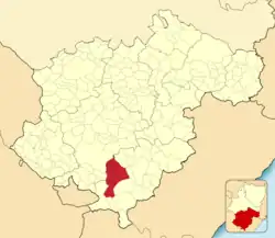 Расположение муниципалитета на карте провинции