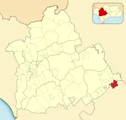 Расположение муниципалитета Ла-Рода-де-Андалусия на карте провинции