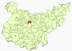 Расположение муниципалитета Ла-Сарса на карте провинции