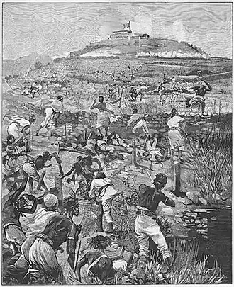 Эфиопские войска атакуют осажденных итальянцев