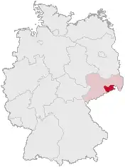 Саксонская Швейцария — Восточные Рудные Горы на карте