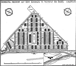 План поселения Фрайдорф (Муттенц) (1919—1921)