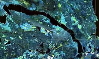 Снимок озера со спутника