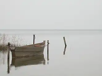 Плещеево озеро в пасмурную погоду