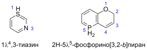 Лямбда-обозначения для гетероциклических систем