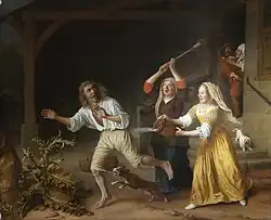 Изгнание блудного сына из публичного дома. Холст, масло. Частное собрание