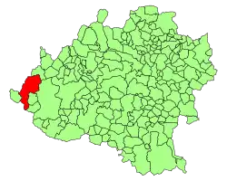 Расположение муниципалитета на карте провинции
