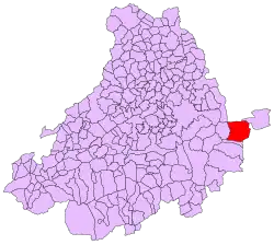 Расположение муниципалитета на карте провинции