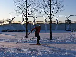 Лыжная трасса возле певческого склона