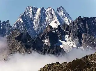Вид на Лаутерархорн со стороны Гримзельзее (нем. Grimselsee).