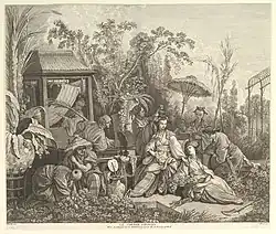 Китайский сад. После 1743 г. Офорт, резец