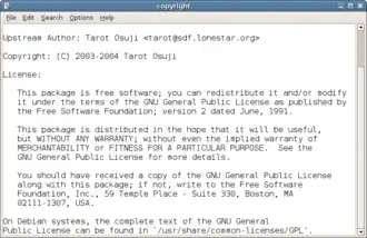 Скриншот программы Leafpad