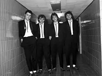 Участники группы, 1988 год. Слева направо: Максим Леонидов, Николай Фоменко, Андрей Заблудовский и Алексей Мурашов