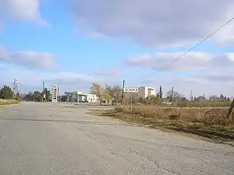 Въезд в село со стороны Сак.