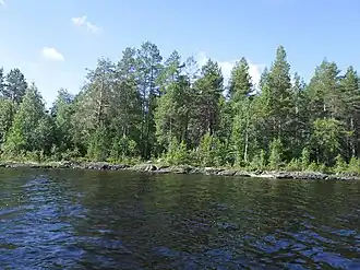 Вид с озера Лежево