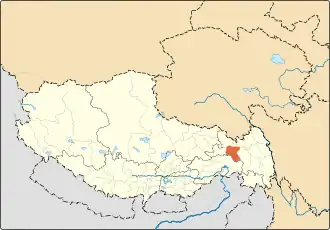 Лхоронг на карте