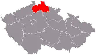 Либерецкий край на карте