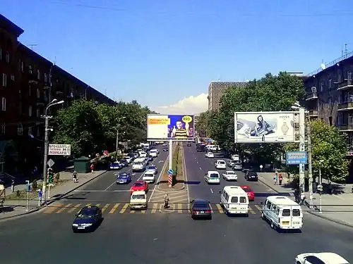 Проспект Свободы с юга на север