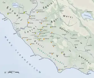 Древние племена и города Лация, сформировавшие Латинский союз