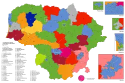 Полученные мандаты после двух туров в одномандатных округах