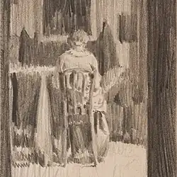 Женщина в интерьере, 1916 г.