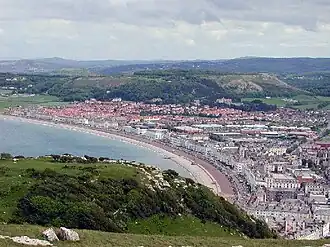 Вид на Лландидно с холма Грейт-Орм