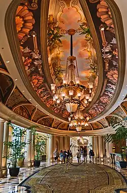 Эта стойка регистрации Venezia расположена на 10-м этаже комплекса Venetian/Palazzo.