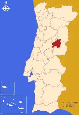 Субрегион Кова-да-Бейра на карте