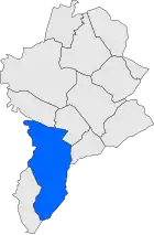 Расположение муниципалитета на карте провинции
